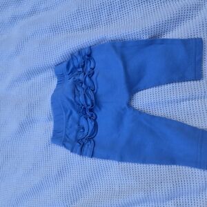 Blue Baby Leggings with Ruffle Detail